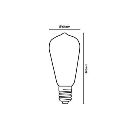 Rabalux - LED sijalica FILAMENT ST64 E27/6W/230V 4000K