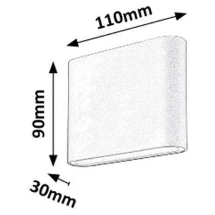 Rabalux - LED spoljašnje zidno svetlo 2xLED/3W/230V IP54 3000K
