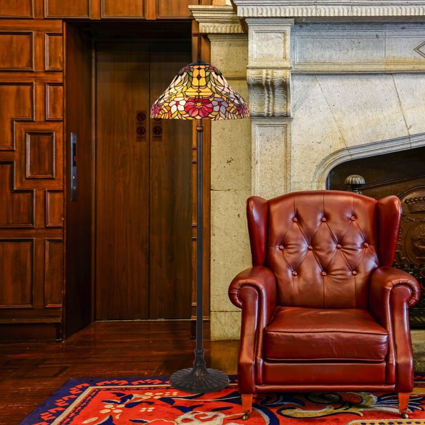 Rabalux - Tiffany vitražna podna lampa 2xE27/60W/230V