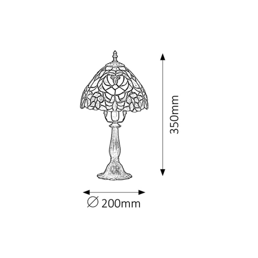 Rabalux - Tiffany vitražna stona lampa 1xE14/40W/230V