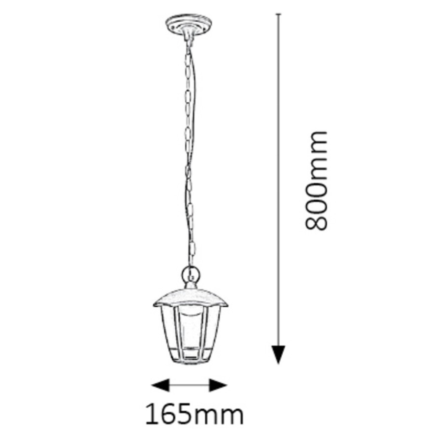 Rabalux - LED spoljašnje viseće svetlo LED/8W/230V IP44