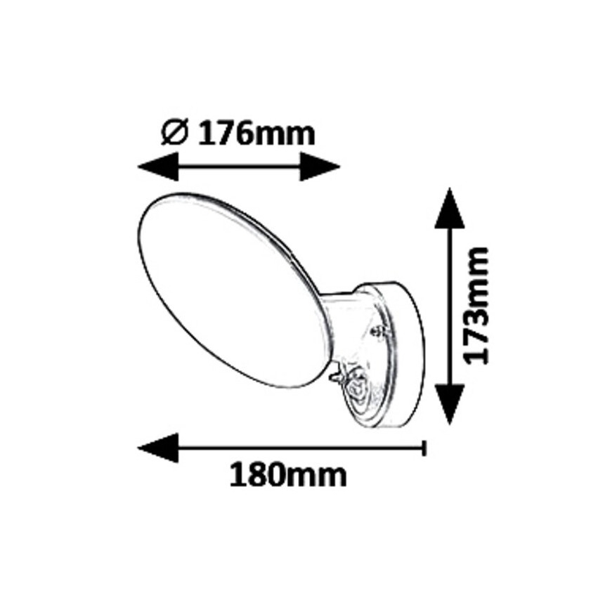 Rabalux - LED spoljna zidna svetiljka sa senzorom LED/12W/230V IP54
