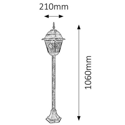 Rabalux - Spoljašnja lampa 1xE27/60W/230V