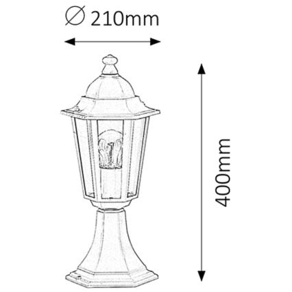 Rabalux - Spoljna lampa 1xE27/60W/230V