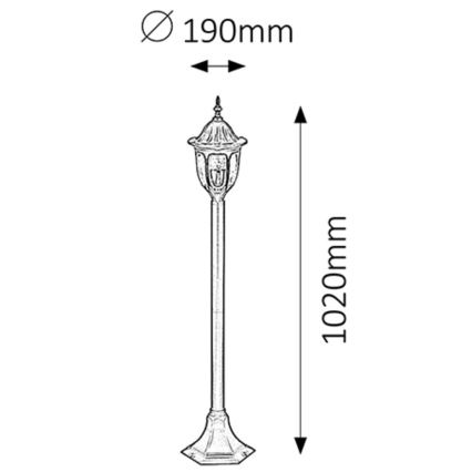 Rabalux - Spoljašnja lampa 1xE27/60W/230V