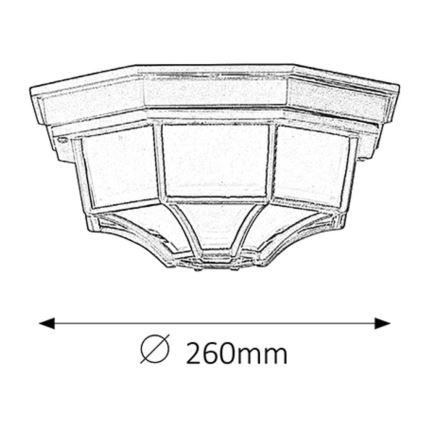 Rabalux - Spoljna plafonska svetiljka 1xE27/100W/230V IP44