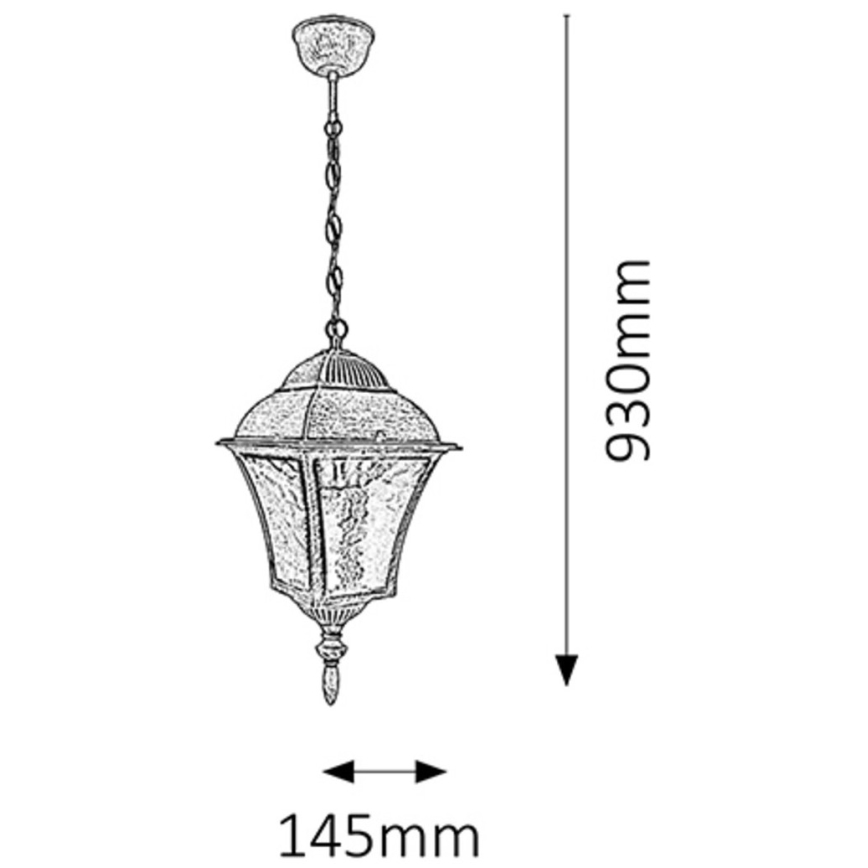 Rabalux - Spoljašnji luster 1xE27/60W/230V IP44