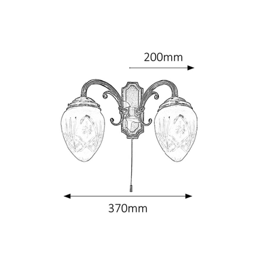 Rabalux - Zidna svetiljka 2xE14/40W/230V