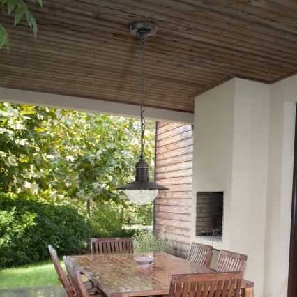 Rabalux - Spoljašnje viseće svetlo 1xE27/60W crno IP44