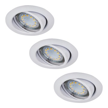 Rabalux - Komplet 3x LED ugradnih plafonskih svetiljki 1xGU10/3W/230V IP40