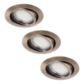 Rabalux - Komplet 3x LED ugradnih stropnih svetiljki 3x GU10/3W/230V IP40