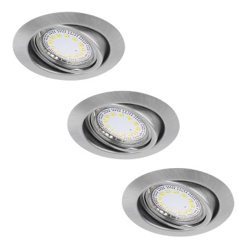 Rabalux - Komplet 3x LED ugradnih svetiljki 1x GU10/3W/230V IP40