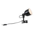 Rabalux - Lampa sa klipom 1xE14/25W/230V crna