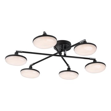 Rabalux - LED plafonski luster 6xLED/4W/230V 3000K crna