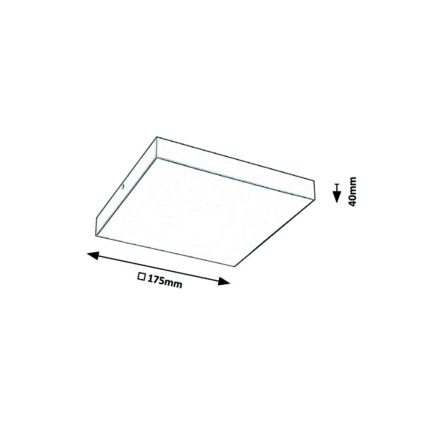 Rabalux - LED plafonsko svetlo LED/18W/230V 3000-6000K IP44 crno 17,5x17,5 cm