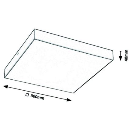 Rabalux - LED plafonsko svetlo LED/24W/230V 2800-6000K IP44 belo 30x30 cm