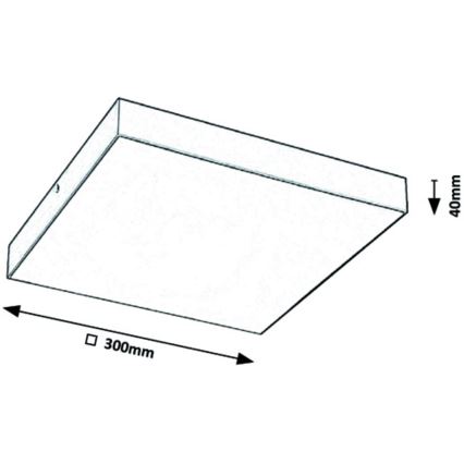 Rabalux - LED plafonsko svetlo LED/24W/230V 2800-6000K IP44 crna 30x30 cm