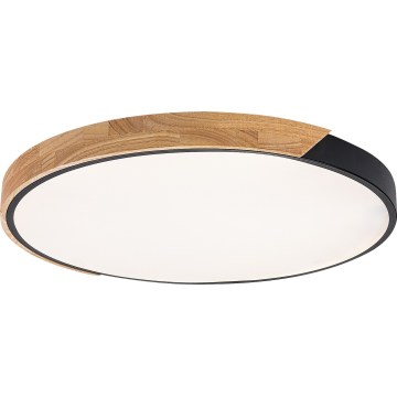 Rabalux - LED plafonsko svetlo LED/42W/230V 3000/4000/6500K crna/hrast prečnik 41 cm
