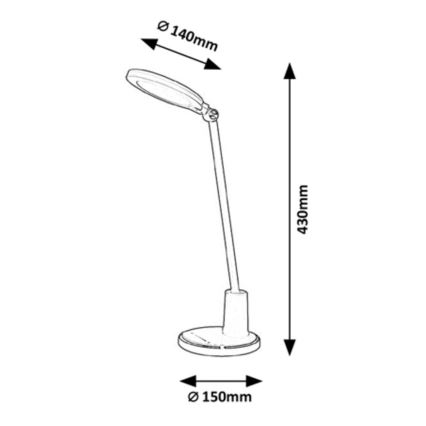 Rabalux - LED prigušiva dodirna stona lampa LED/10W/230V 3000-6000K