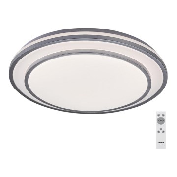 Rabalux - LED prigušiva plafonska svetiljka LED/40W/230V 3000-6500K srebrna prečnik 49 cm + daljinski upravljač