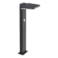 Rabalux - LED prigušiva solarna spoljašnja lampa sa senzorom LED/4,4W/3,7V IP54 antracit 2200 mAh