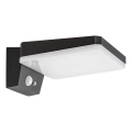 Rabalux - LED prigušiva solarno zidno svetlo sa senzorom LED/4,4W/3,7V IP54 crna 2200 mAh