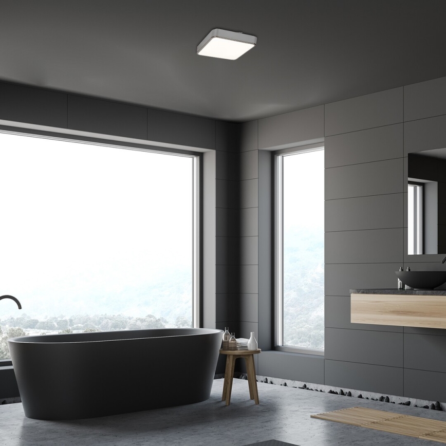 Rabalux - LED RGB prigušiva plafonska lampa za kupatilo LED/22W/230V 3000-6000K IP44 + daljinski upravljač 29x29 cm