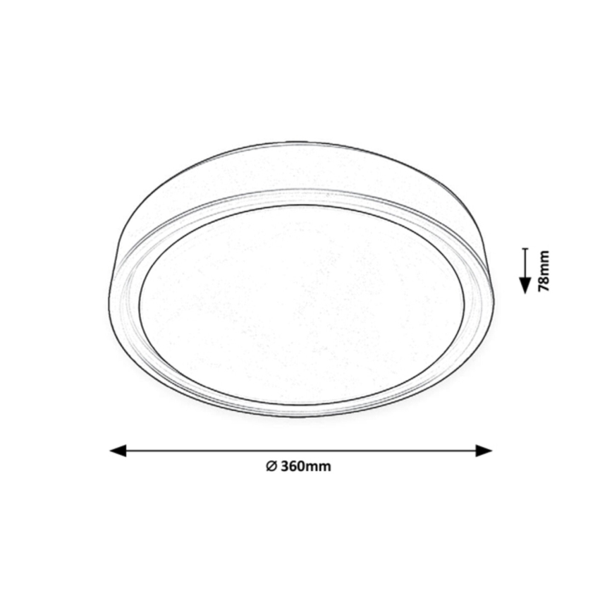 Rabalux - LED RGB prigušiva plafonsko svetlo sa senzorom LED/28W/230V 2700-5000K pr. 36 cm + daljinsko upravljanje
