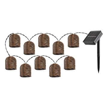 Rabalux - LED solarni niz 10xLED/0,6W/1,2V 5 m IP44 600 mAh