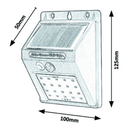 Rabalux - LED solarno zidno svetlo sa senzorom IP44 1200 mAh