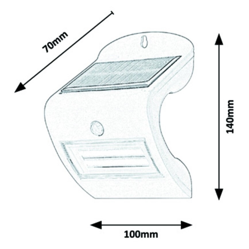Rabalux - LED solarno zidno svetlo sa senzorom IP44 1200 mAh