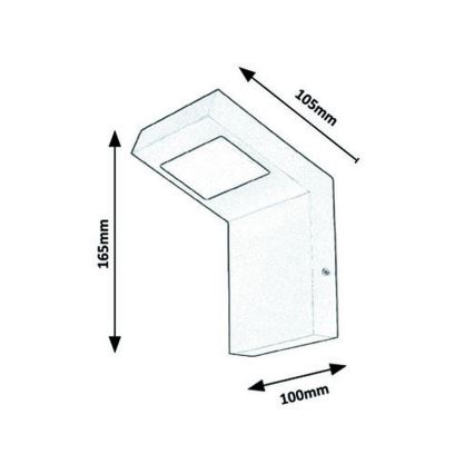 Rabalux - LED spoljašnje zidno svetlo LED/9W/230V IP44