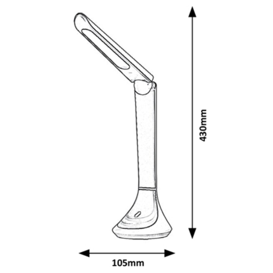Rabalux - LED stona lampa LED/5W/230V crna