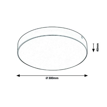 Rabalux - LED plafonsko svetlo LED/24W/230V 2800-6000K IP44 belo, prečnik 30 cm