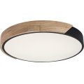 Rabalux - LED stropno svetlo LED/24W/230V 4000K crna/hrast prečnik 41 cm