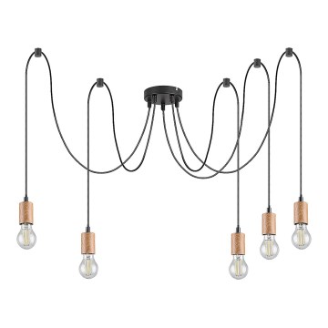 Rabalux - Luster na sajli 5xE27/60W/230V pauk buk
