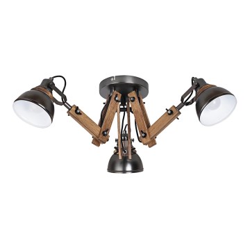 Rabalux - Plafonski luster 3xE14/15W/230V, crni