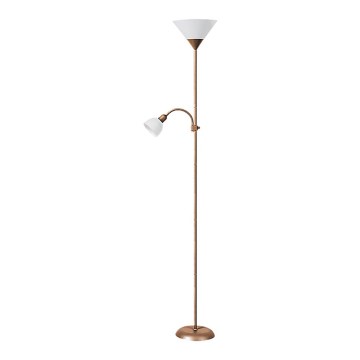 Rabalux - Podna lampa 1xE27/100W+E14/25W bronzana/bela