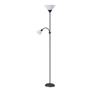 Rabalux - Podna lampa 1xE27/100W+E14/25W crna/bela
