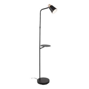 Rabalux - Podna lampa sa policom 1xE27/40W/230V crna