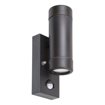 Rabalux - Spoljno zidno svetlo sa senzorom 2xGU10/10W/230V crno IP44