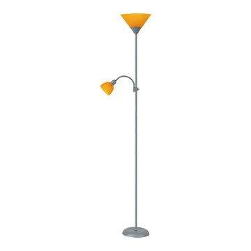 Rabalux - Stojeća lampa 1xE27/100W+E14/25W siva/narandžasta