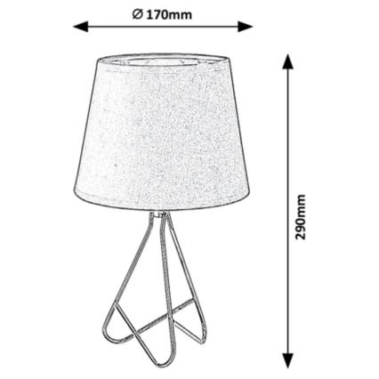 Rabalux - Stona lampa 1xE14/40W/230V crna/zlatna