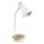 Rabalux - Stona lampa sa prigušiva na dodir i bežičnim punjenjem 1xE14/25W/230V kaučukovac