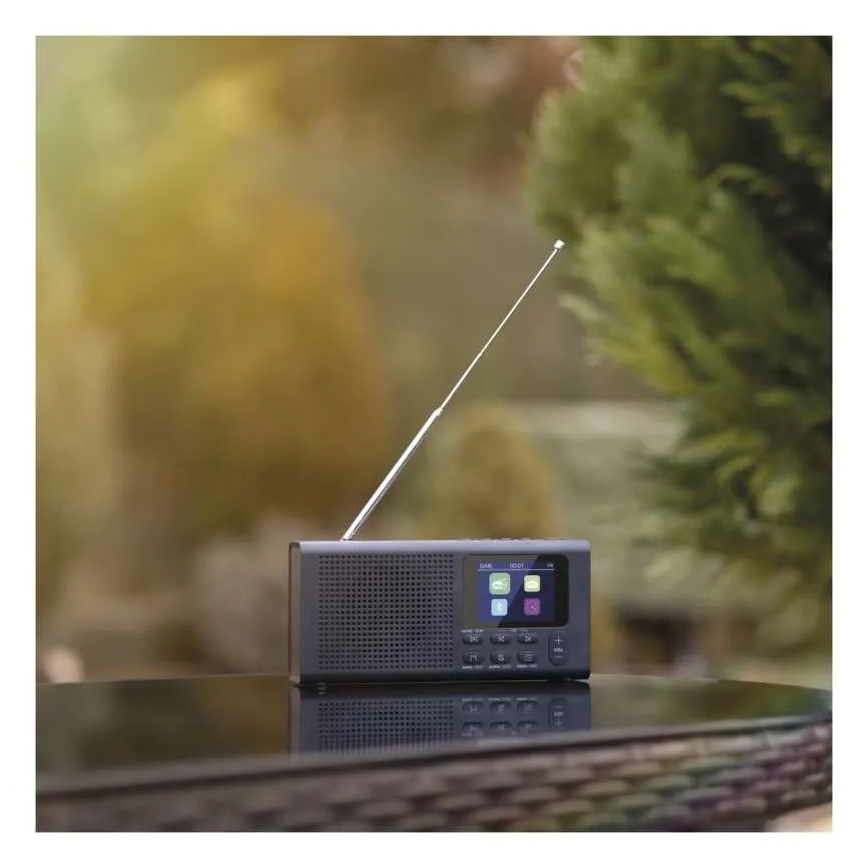 Radio DAB DAB+ FM 3W/5V/4xAA crna