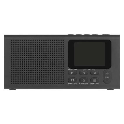 Radio DAB DAB+ FM 3W/5V/4xAA crna