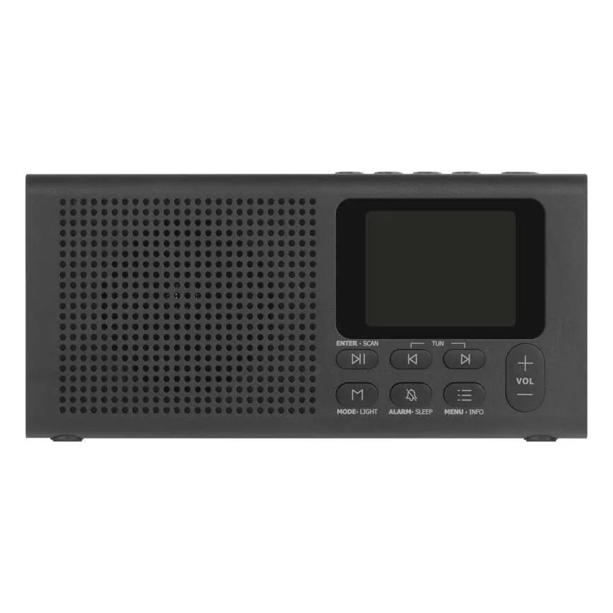 Radio DAB DAB+ FM 3W/5V/4xAA crna