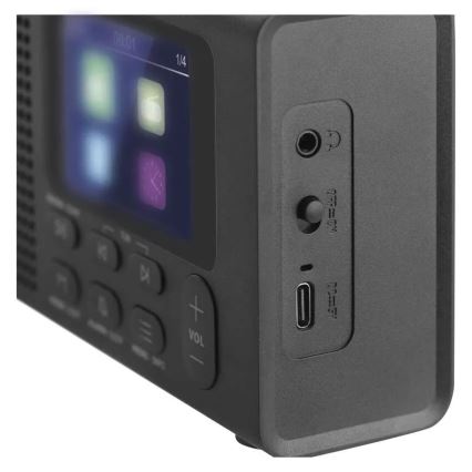 Radio DAB DAB+ FM 3W/5V/4xAA crna