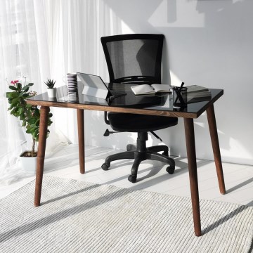 Radni sto COZY 73x110 cm borovina/crna