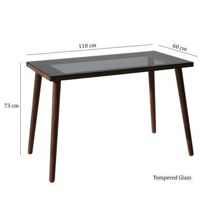Radni sto COZY 73x110 cm borovina/crna